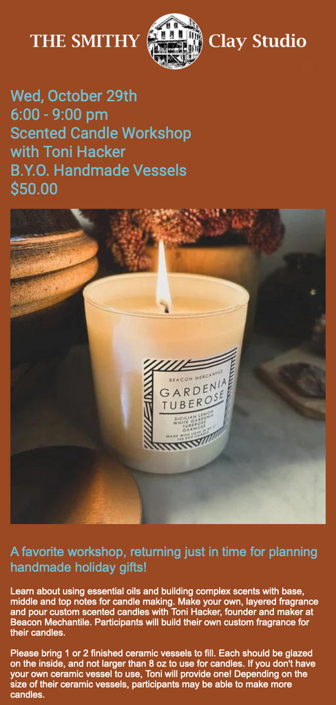 Scented Candle Workshop at The Smithy