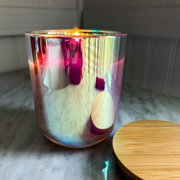 PRISMA Iridescent Glass Biggie Candle 🌈💥