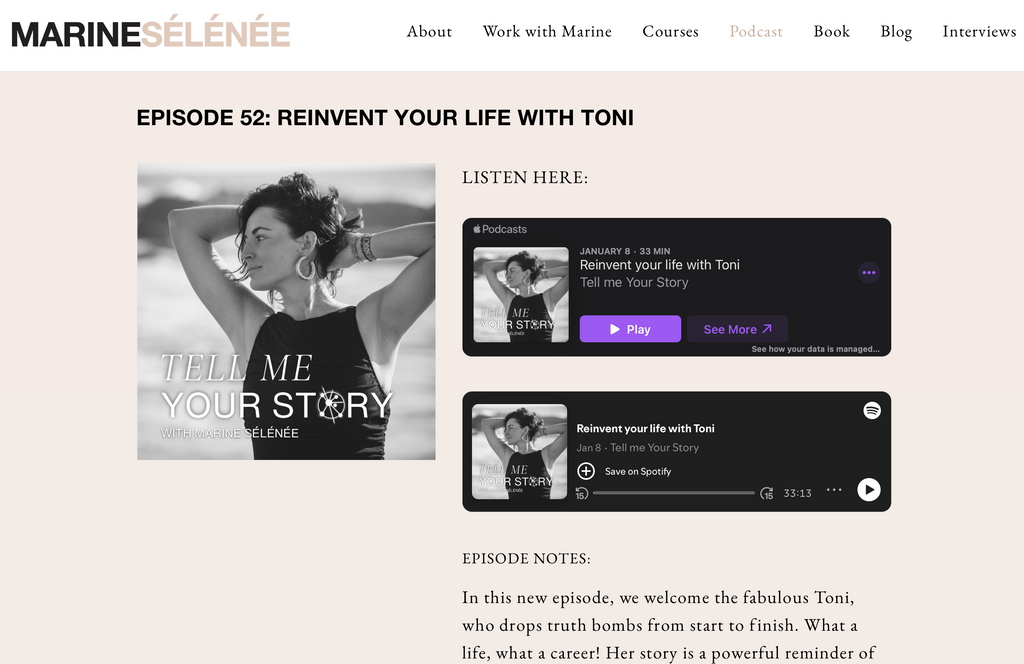 Spoken Words! Podcast Interview with Marine Sélénée