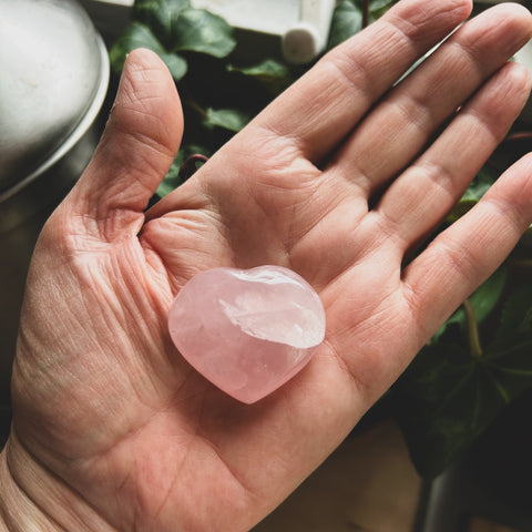 Natural Rose Quartz Heart