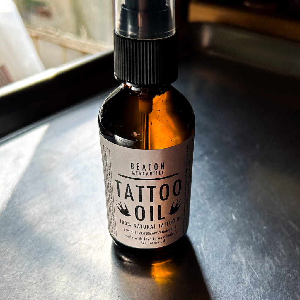 BM Tattoo Oil, Tattoo Balm- Camellia Seed, Lavender, Rosemary, Chamomile