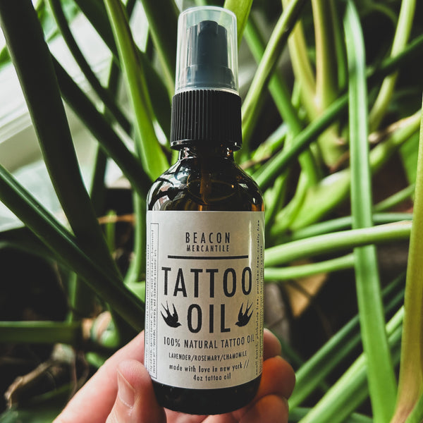 BM Tattoo Oil, Tattoo Balm- Camellia Seed, Lavender, Rosemary, Chamomile