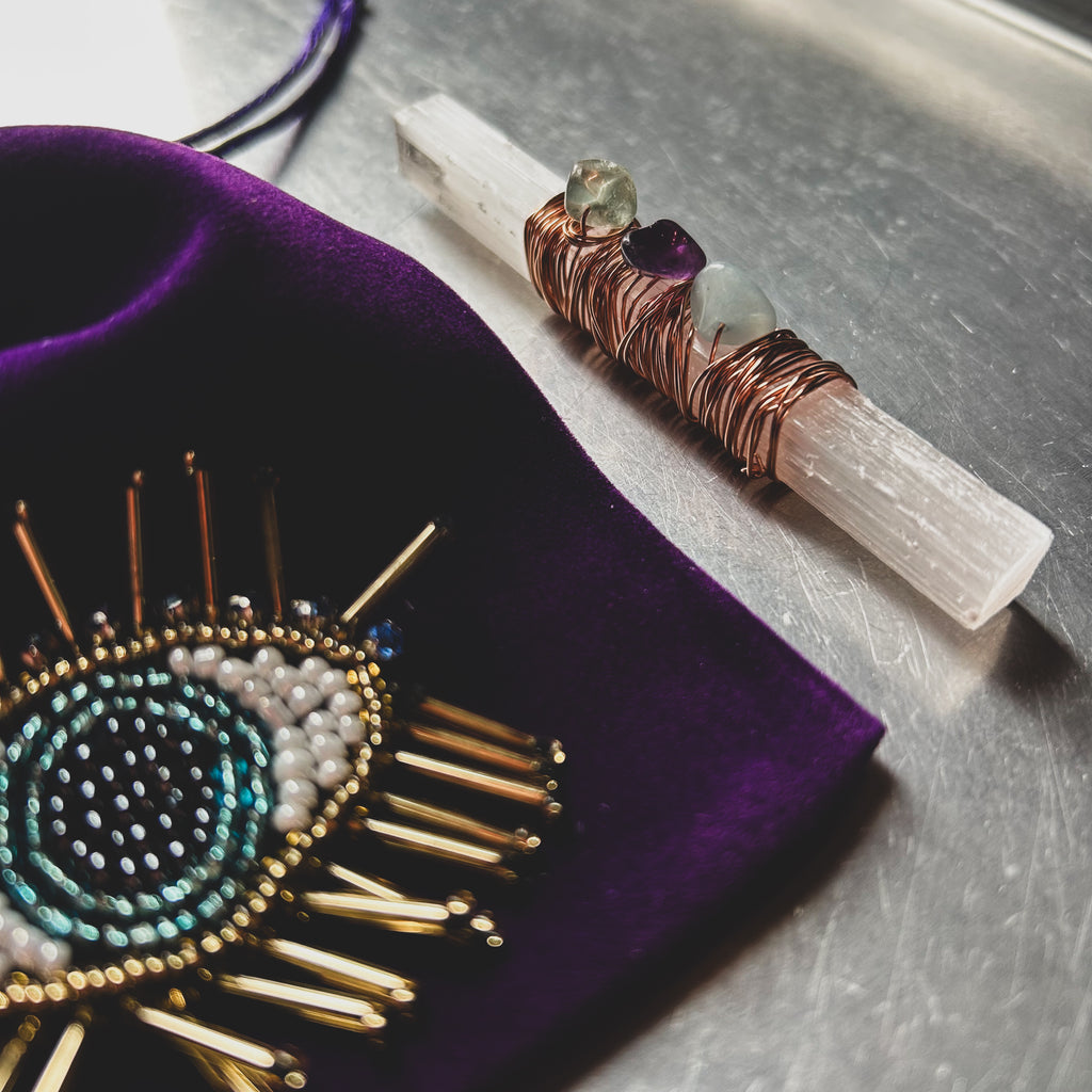 Good Vibes Handmade Selenite, Copper & Crystal Wands ✨