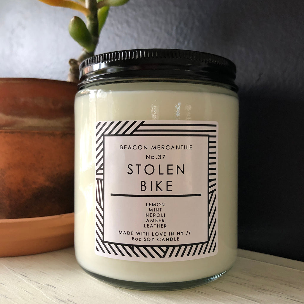 No. 37 Stolen Bike // Recycled Glass Candle