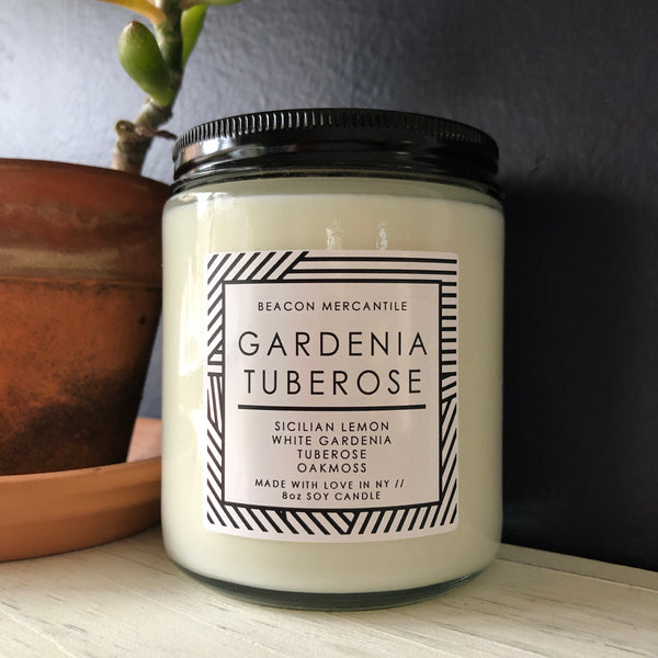 Gardenia & Tuberose // Recycled Glass Candle