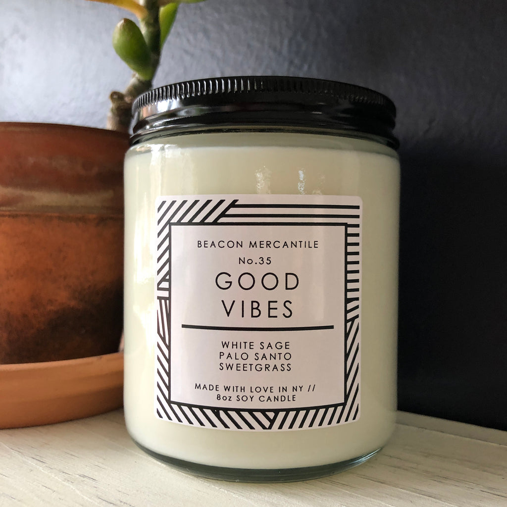 No.35 Good Vibes // Recycled Glass Candle