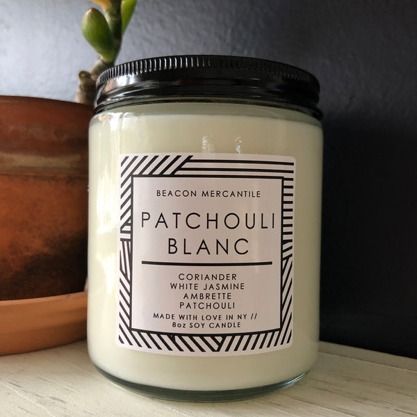 Patchouli Blanc // Recycled Glass Candle