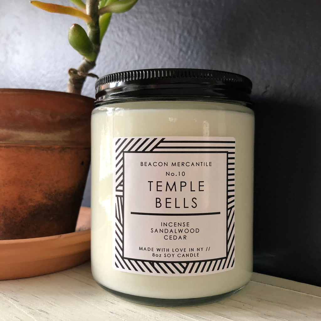 No.10 Temple Bells // Recycled Glass Candle