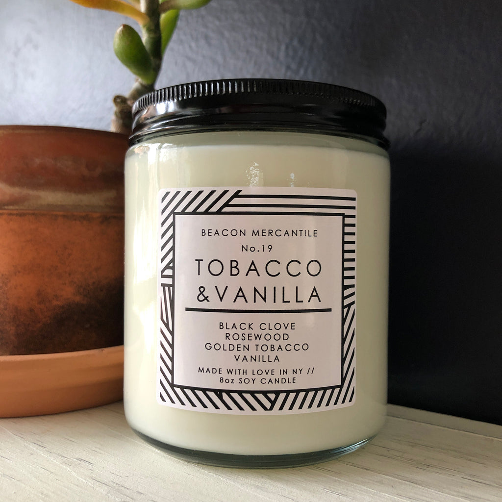 No.19 Tobacco & Vanilla // Recycled Glass Candle