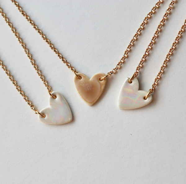 Hollybanks Lane // Ceramic Heart Necklace