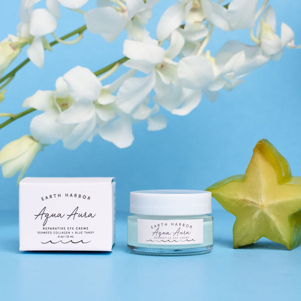 Earth Harbor Naturals // Aqua Aura Eye Cream- Blue Tansy + Sea Collagen