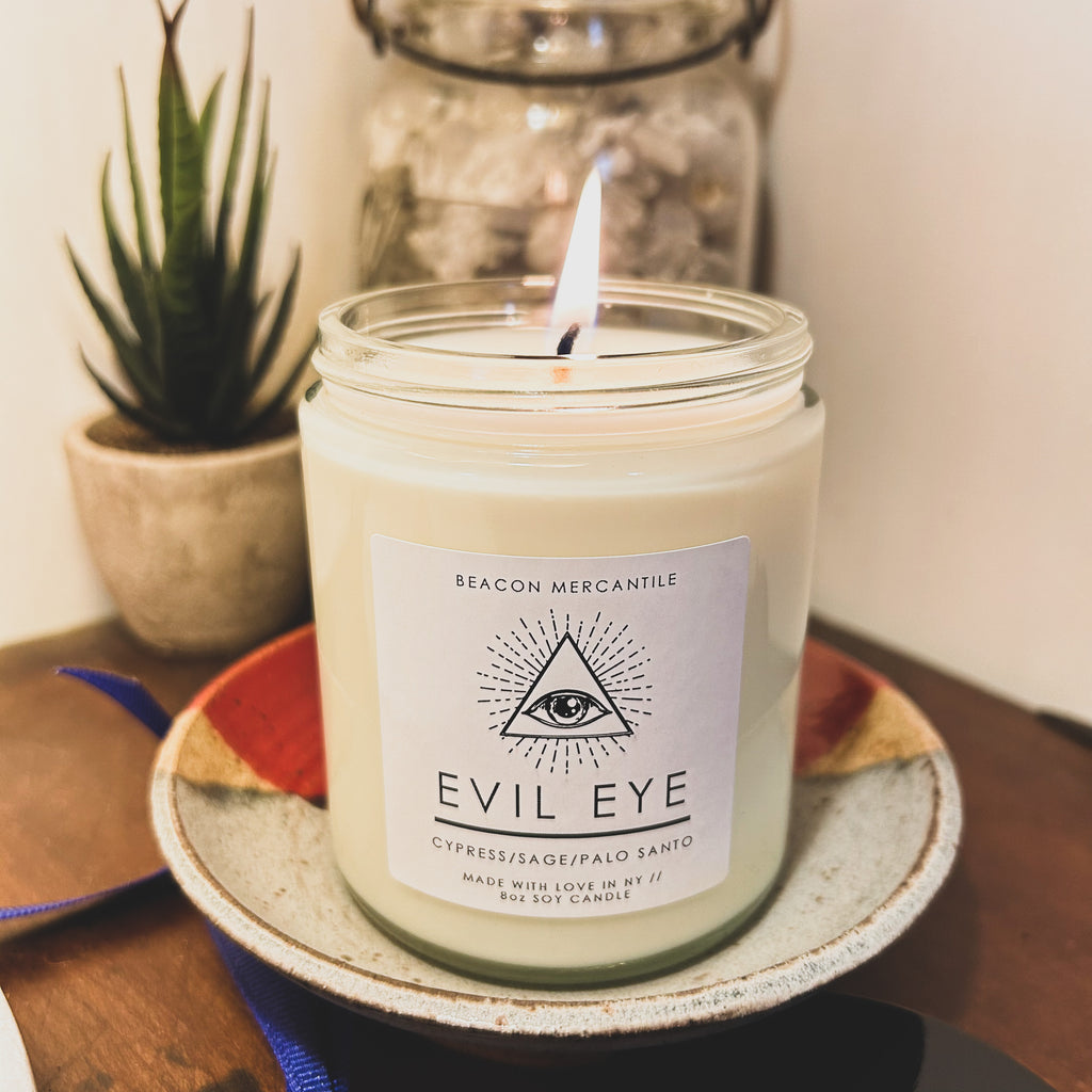 Evil Eye // Candle & Room Spray- Cypress, Sage, Palo Santo 🧿🔥✨