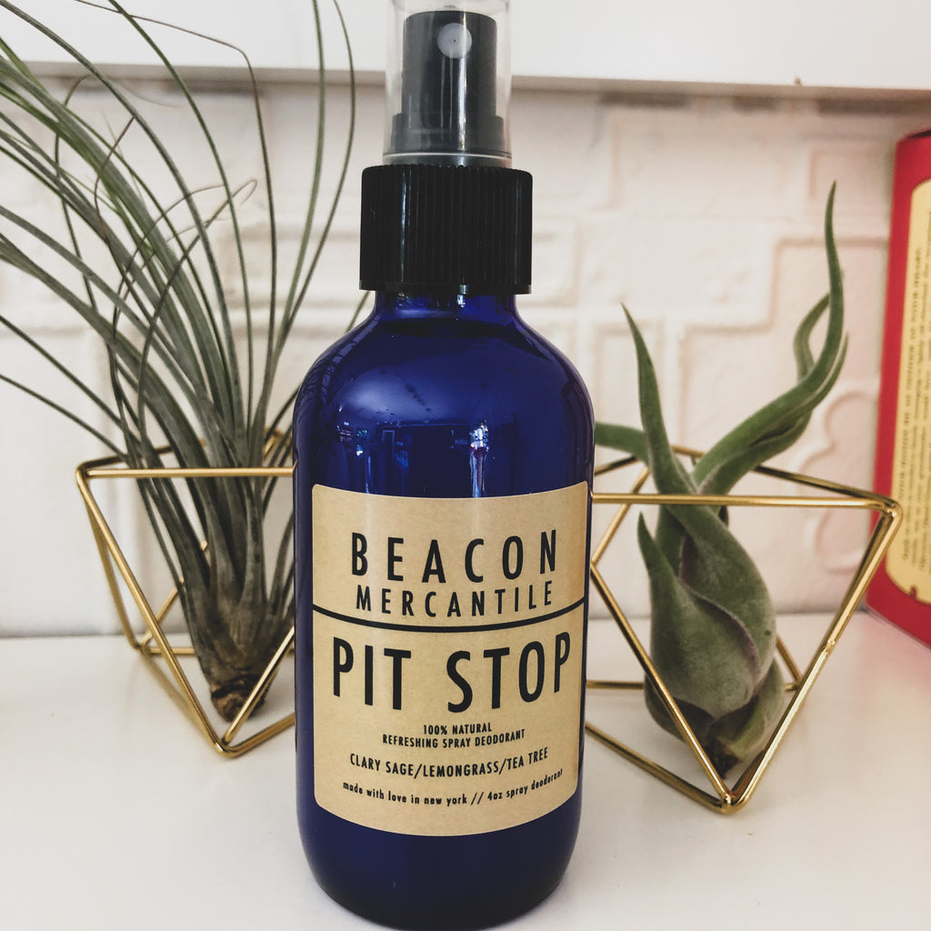 Pit Stop- Natural Spray Deodorant with Clary Sage, Lemongrass, and Tea Tree