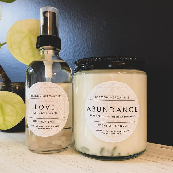 Intention Sprays & Candles // Clearing, Love, Abundance