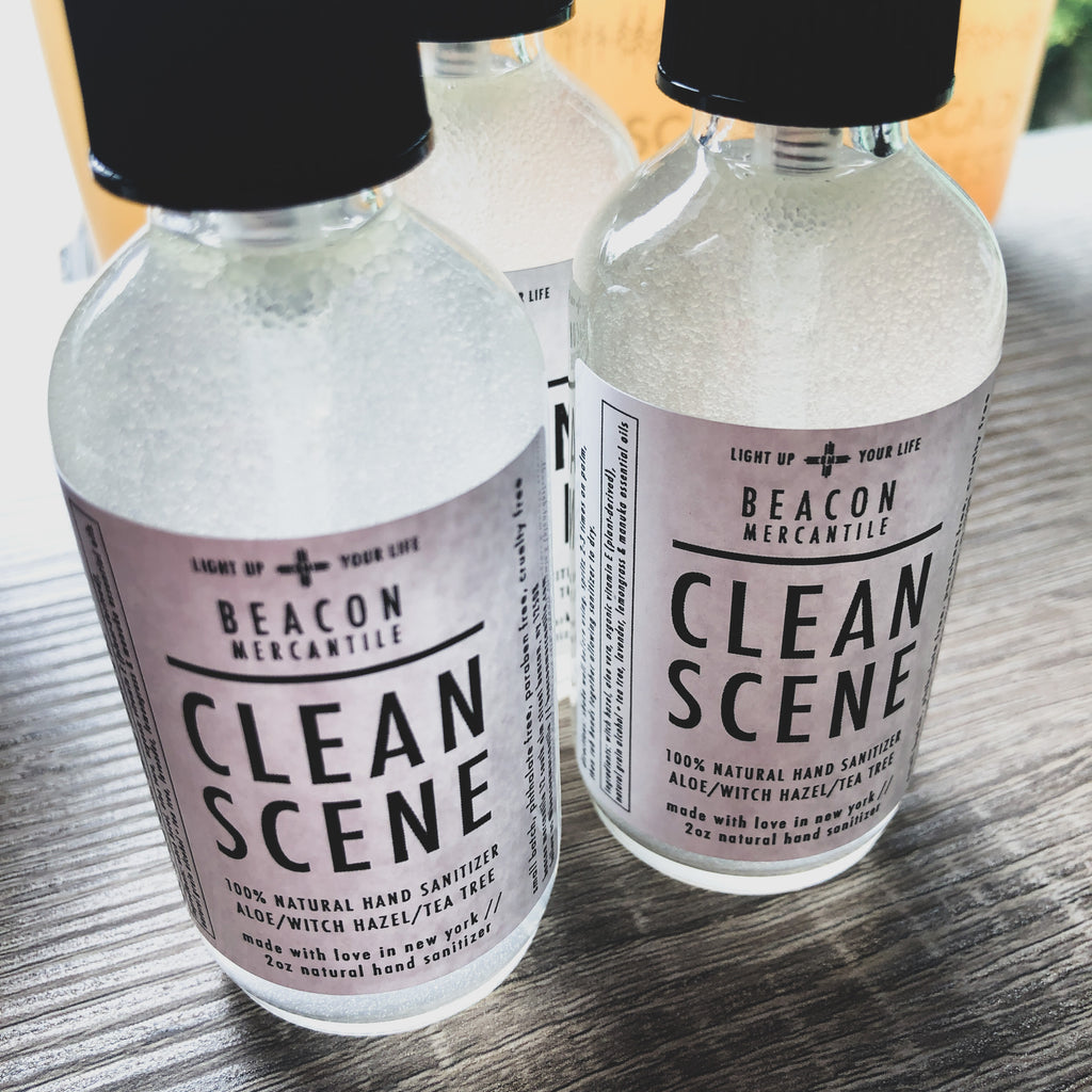 Clean Scene Natural Hand Sanitizer- Aloe, Witch Hazel, Tea Tree