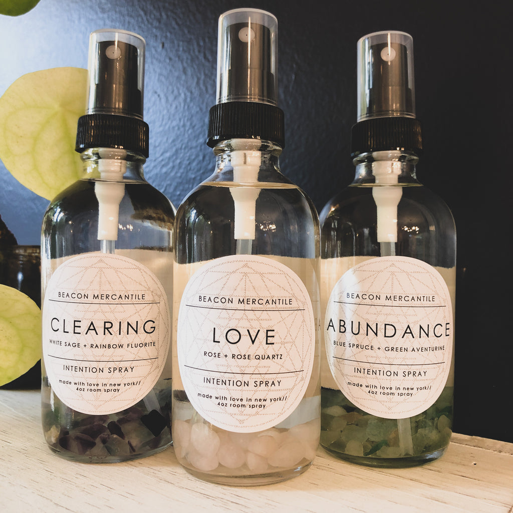 Intention Sprays & Candles // Clearing, Love, Abundance